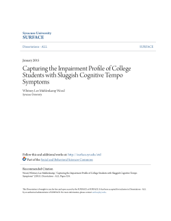 Capturing the Impairment Profile of College Students with