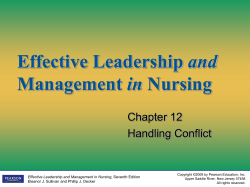 Effective Leadership and Management in Nursing