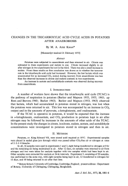 CHANGES IN THE TRICARBOXYLIC ACID CYCLE ACIDS IN