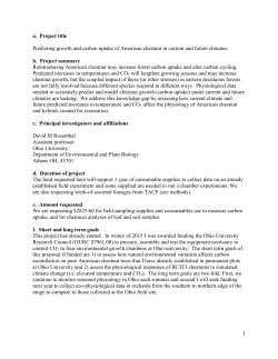 a. Project title Predicting growth and carbon uptake of American