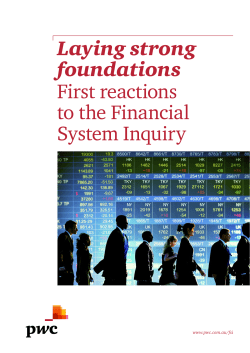 Laying strong foundations First reactions to the