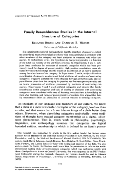 Family Resemblances: Studies in the Internal