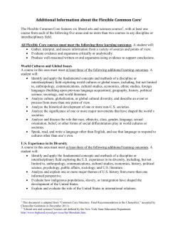 Additional Information about the Flexible Common Core1