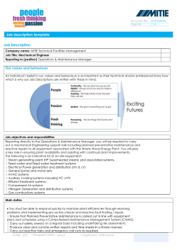 Job description template