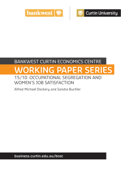 working paper series - Curtin Business School