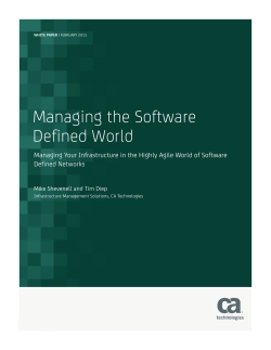 Managing the Software Defined World