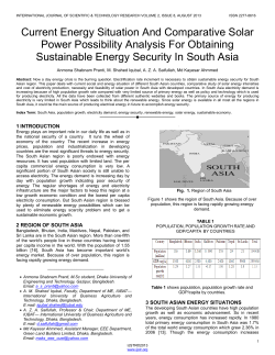 Current Energy Situation And Comparative Solar Power Possibility
