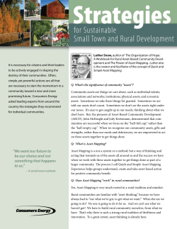 Strategies for Sustainable Small Town and Rural Development