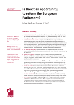 Is Brexit an opportunity to reform the European Parliament?