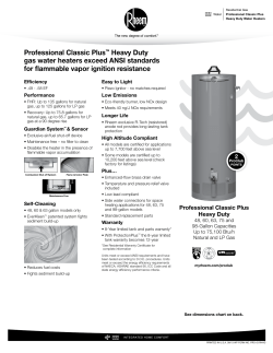 Professional Classic Plus&trade; Heavy Duty gas water