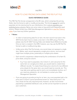 how to load pricing data using the fb5 flat file
