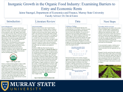Inorganic Growth in the Organic Food Industry: Examining Barriers