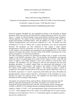 DISSOLVED INORGANIC PHOSPHATE (New MAGIC 25 method)