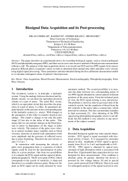 Biosignal Data Acquisition and its Post-processing