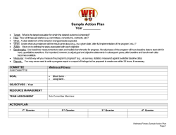 Sample Action Plan