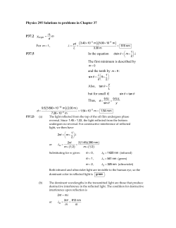 Solutions to Ch. 37 Problems