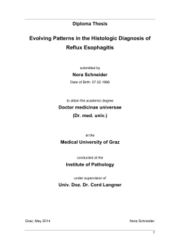 Evolving Patterns in the Histologic Diagnosis of Reflux Esophagitis