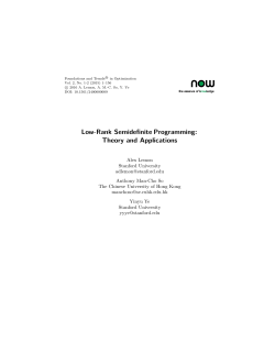 Low-Rank Semidefinite Programming: Theory and