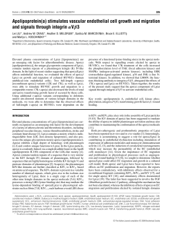 Apolipoprotein(a) stimulates vascular endothelial cell growth and