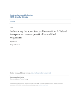 Influencing the acceptance of innovation: A Tale of two perspectives