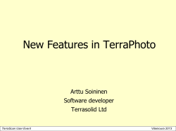 New Features in TerraPhoto