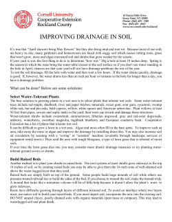 improving drainage in soil - Cornell Cooperative Extension