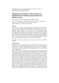Modeling and Simulation of the Particle Size Distribution for