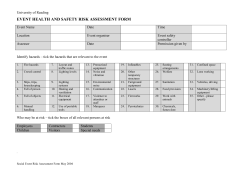 Event health and safety risk assessment form