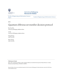 Quantum oblivious set-member decision protocol