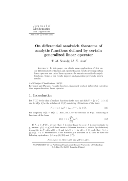 On differential sandwich theorems of analytic functions defined by