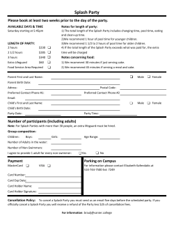 Splash Party - Vanier College