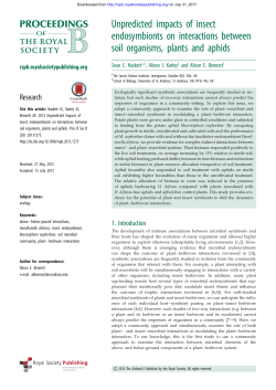 Unpredicted impacts of insect endosymbionts on interactions