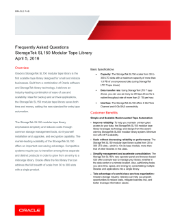 StorageTek SL150 Modular Tape Library FAQ