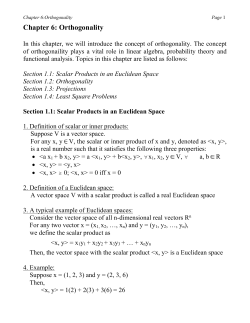 Orthogonality - Chu Hai College of Higher Education