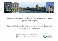 Individual decisions under risk, risk sharing and asset prices
