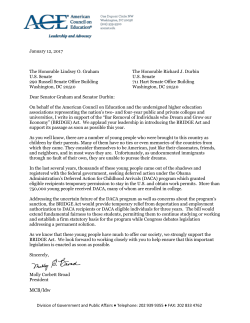 Letter in Support of the BRIDGE Act