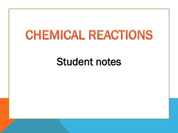 CHEMICAL REACTIONS
