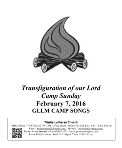 February 7, 2016 Bulletin - Trinity Lutheran Church