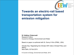Towards an electric-rail based transportation system for emission