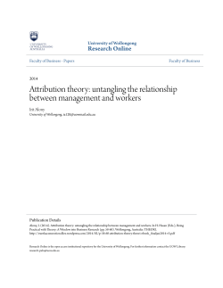 Attribution theory: untangling the relationship