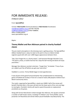 Timmy Mallet and Ron Atkinson paired in charity