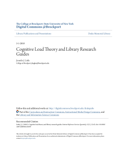 Cognitive Load Theory and Library Research Guides