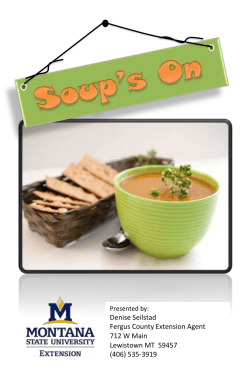 Soups On - Montana State University Extension
