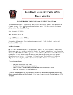 September 2015 - Lock Haven University