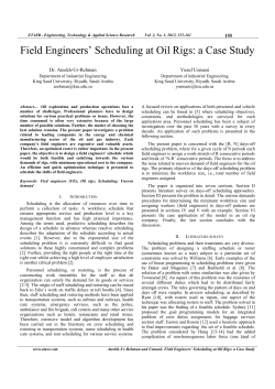 Field Engineers` Scheduling at Oil Rigs: a Case Study