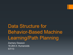 Data Structure for Behavior-Based Machine