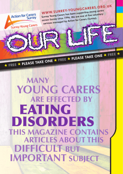 Action for Carers` newsletter on Eating Disorders for young carers