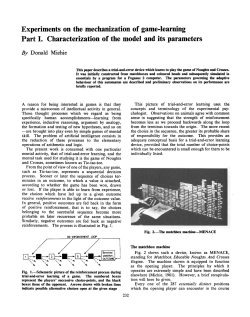 Experiments on the mechanization of game