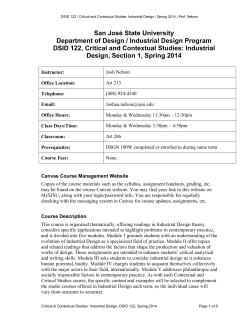 Industrial Design - San Jose State University