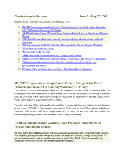 Climate Change News 03 May 09